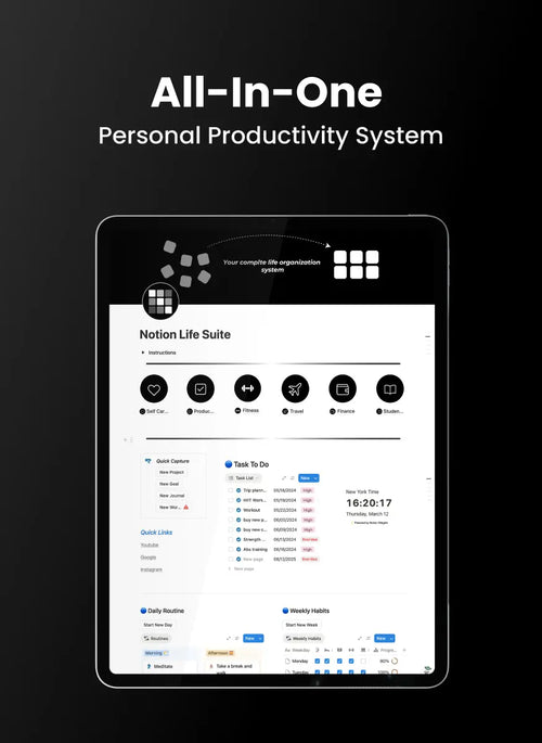 Notion Life Suite | All-In-One Personal Productivity System MAKERISE SOLUTIONS LTD